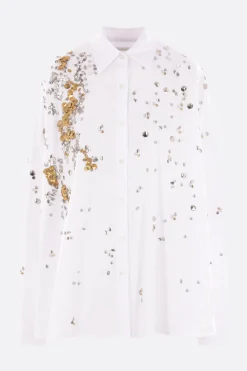 Women DRIES VAN NOTEN Casia oversize shirt in embroidered poplin