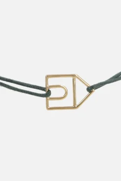 Women ALIITA Casita Pura cord bracelet with gold pendant