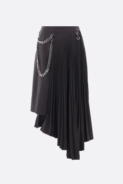 Women NICCOLÒ PASQUALETTI Cavo asymmetric skirt in pleated canvas