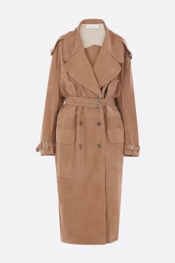 Women NICCOLÒ PASQUALETTI Cavo oversize trench coat in suede