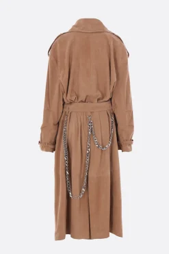 Women NICCOLÒ PASQUALETTI Cavo oversize trench coat in suede