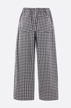 Women TAO COMME DES GARÇONS check cotton cropped trousers