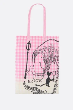 Women TAO COMME DES GARÇONS check cotton tote bag with graphic print