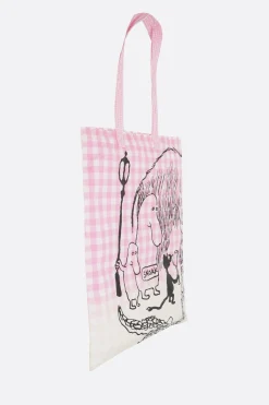 Women TAO COMME DES GARÇONS check cotton tote bag with graphic print