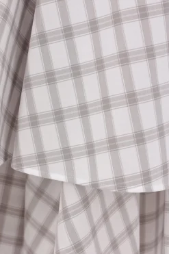 Women LOEWE check poplin double-layer skirt