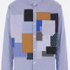 JUNYA WATANABE MAN check poplin patchwork shirt