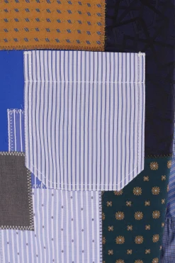 JUNYA WATANABE MAN check poplin patchwork shirt