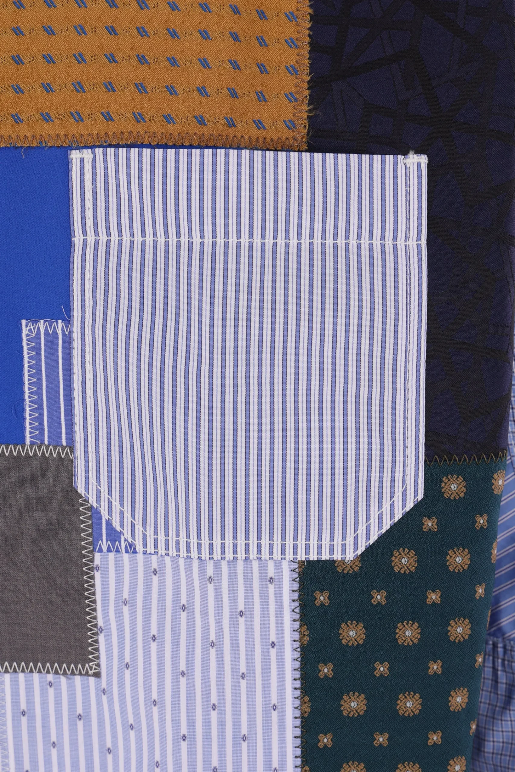 JUNYA WATANABE MAN check poplin patchwork shirt