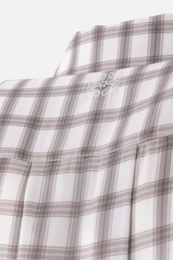 Women LOEWE check satin shirt
