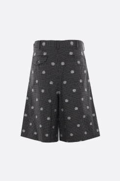 COMME DES GARÇONS HOMME PLUS check wool and cotton shorts