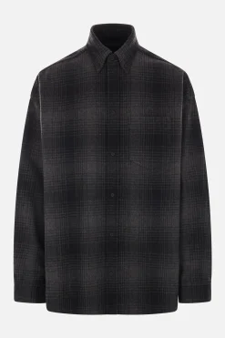 BALENCIAGA checked flannel oversize shirt