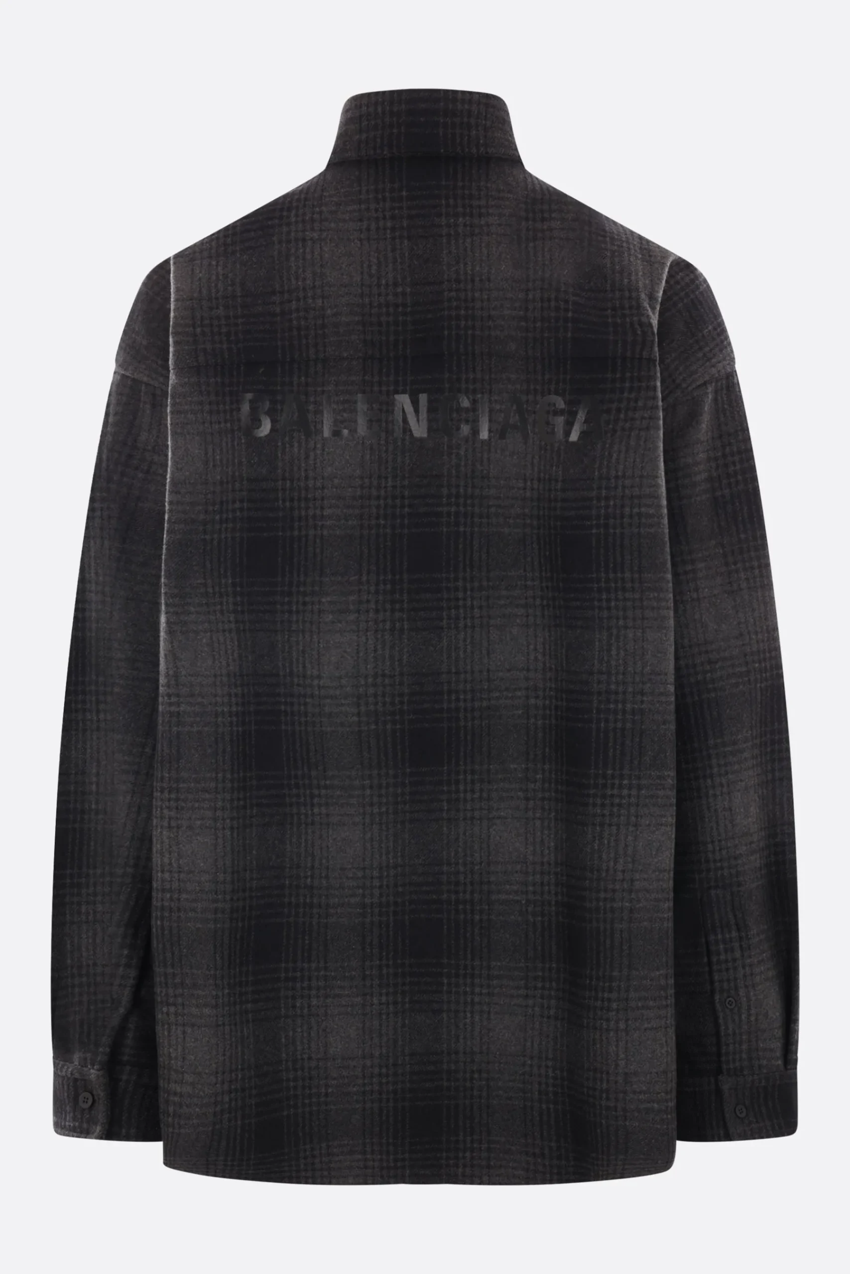 BALENCIAGA checked flannel oversize shirt
