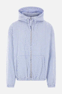 MARNI checked seersucker hooded jacket