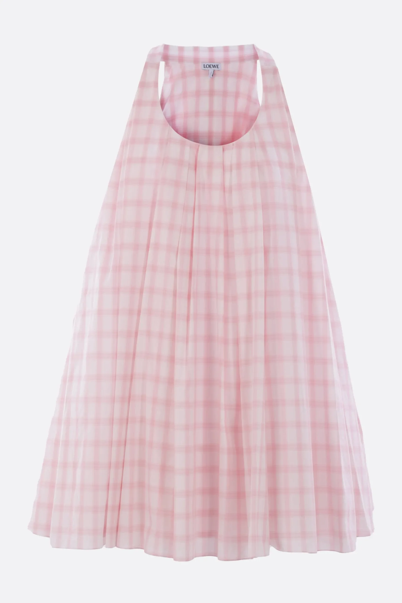 Women LOEWE checkered cotton mini dress