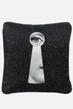 FORNASETTI Chiave canvas cushion