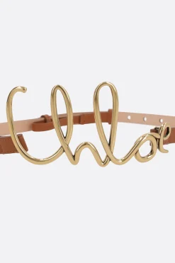 Women CHLOÉ Chloé Iconic thin belt in smooth leather