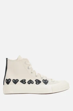 Women COMME DES GARÇONS PLAY X CONVERSE Chuck 70 CDG canvas high-top sneakers