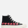 Women COMME DES GARÇONS PLAY X CONVERSE Chuck 70 CDG canvas high-top sneakers