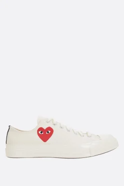 Women COMME DES GARÇONS PLAY X CONVERSE Chuck 70 CDG canvas low-top sneakers