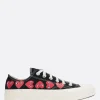 Women COMME DES GARÇONS PLAY X CONVERSE Chuck 70 CDG canvas low-top sneakers