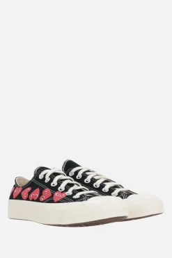 Women COMME DES GARÇONS PLAY X CONVERSE Chuck 70 CDG canvas low-top sneakers