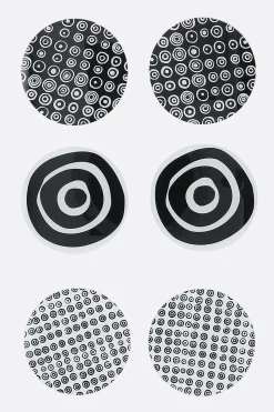 10 CORSO COMO circles print plexiglass six coasters set