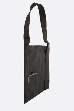 Women DISCORD YOHJI YAMAMOTO Clasp crossbody bag in grainy leather