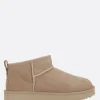Women UGG Classic Ultra mini ankle boots in suede