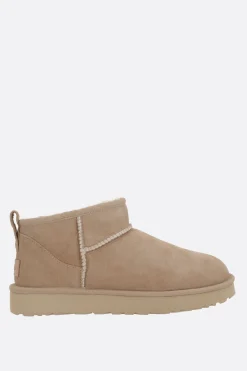 Women UGG Classic Ultra mini ankle boots in suede