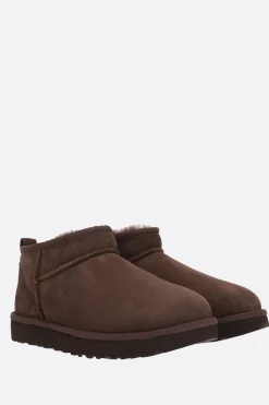 Women UGG Classic Ultra mini ankle boots in suede