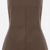 Women RICK OWENS coated denim bustier top