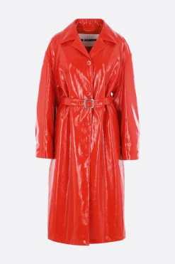 Women JIL SANDER coated linen trench coat