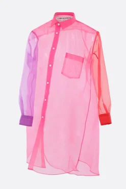 Women COMME DES GARÇONS color-block organza shirt