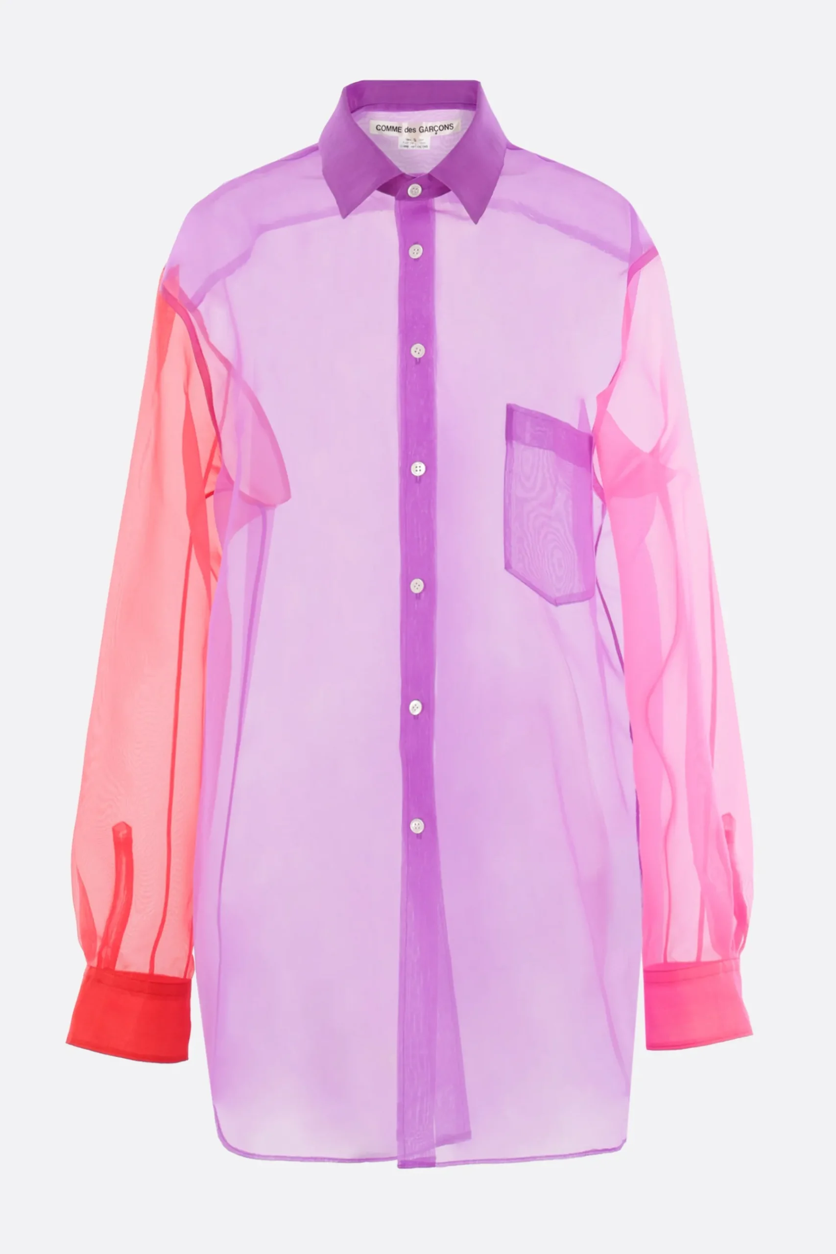Women COMME DES GARÇONS color-block organza shirt