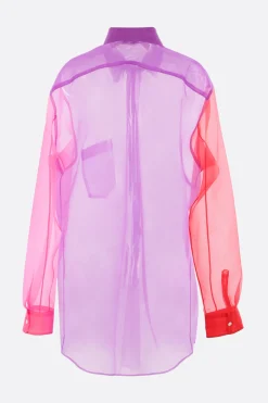 Women COMME DES GARÇONS color-block organza shirt