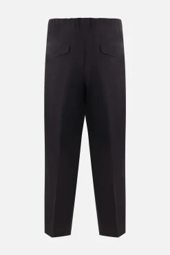 JIL SANDER compact cotton cropped trousers