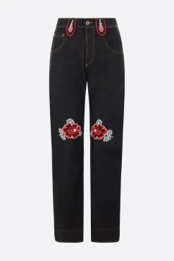 Women MOLLY GODDARD Cora straight-leg denim jeans