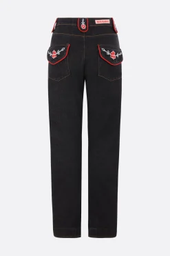 Women MOLLY GODDARD Cora straight-leg denim jeans