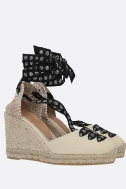 Women CASTAÑER X 10 CORSO COMO Coralia canvas wedge espadrilles