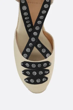 Women CASTAÑER X 10 CORSO COMO Coralia canvas wedge espadrilles