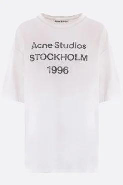 ACNE STUDIOS cotton and hemp t-shirt with 1996 print