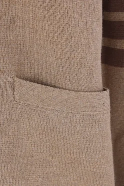 THOM BROWNE cotton cardigan with 4-bar intarsia