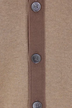 THOM BROWNE cotton cardigan with 4-bar intarsia