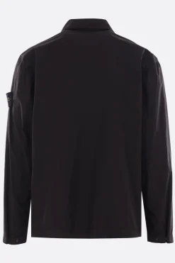 STONE ISLAND cotton shirt with logo badge