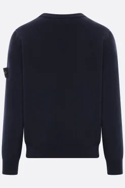 STONE ISLAND cotton sweater with logo badge