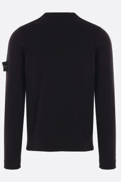 STONE ISLAND cotton sweater with logo badge