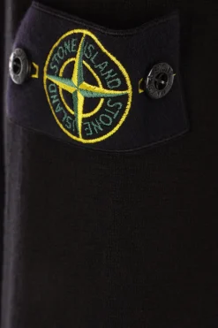 STONE ISLAND cotton sweater with logo badge
