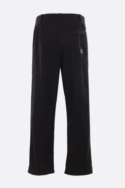 STONE ISLAND cotton trousers with logo patch