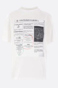 Women MM6 cotton t-shirt with journalistic print