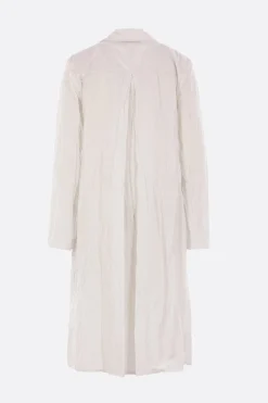 Women MARIA CALDERARA crinkled taffetà overcoat with pin